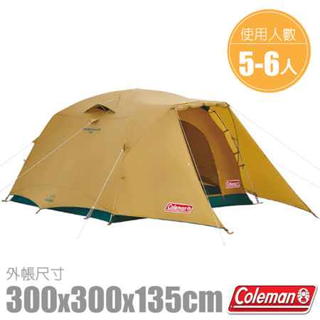 美國 ColemanTOUGH系列最新款 5-6 人透氣圓頂露營帳客廳帳棚.寢室帳_CM-38138✿30E010